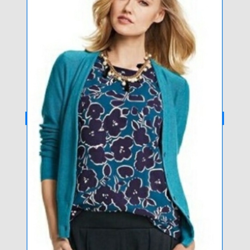 Cabi tea room cardigan with removable faux fur